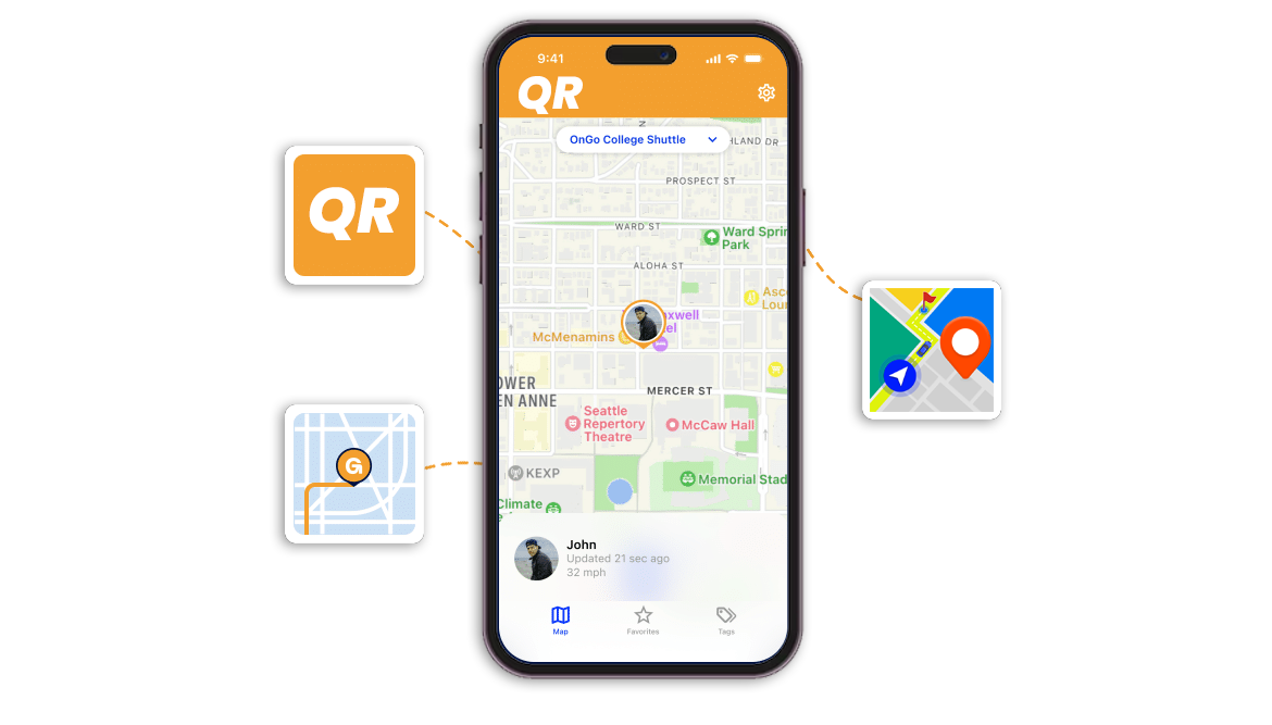 Security guard using mobile app